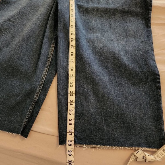 Calvin klein boho high rise wide leg cropped raw released hem jeans plus size 20 - Picture 5 of 13